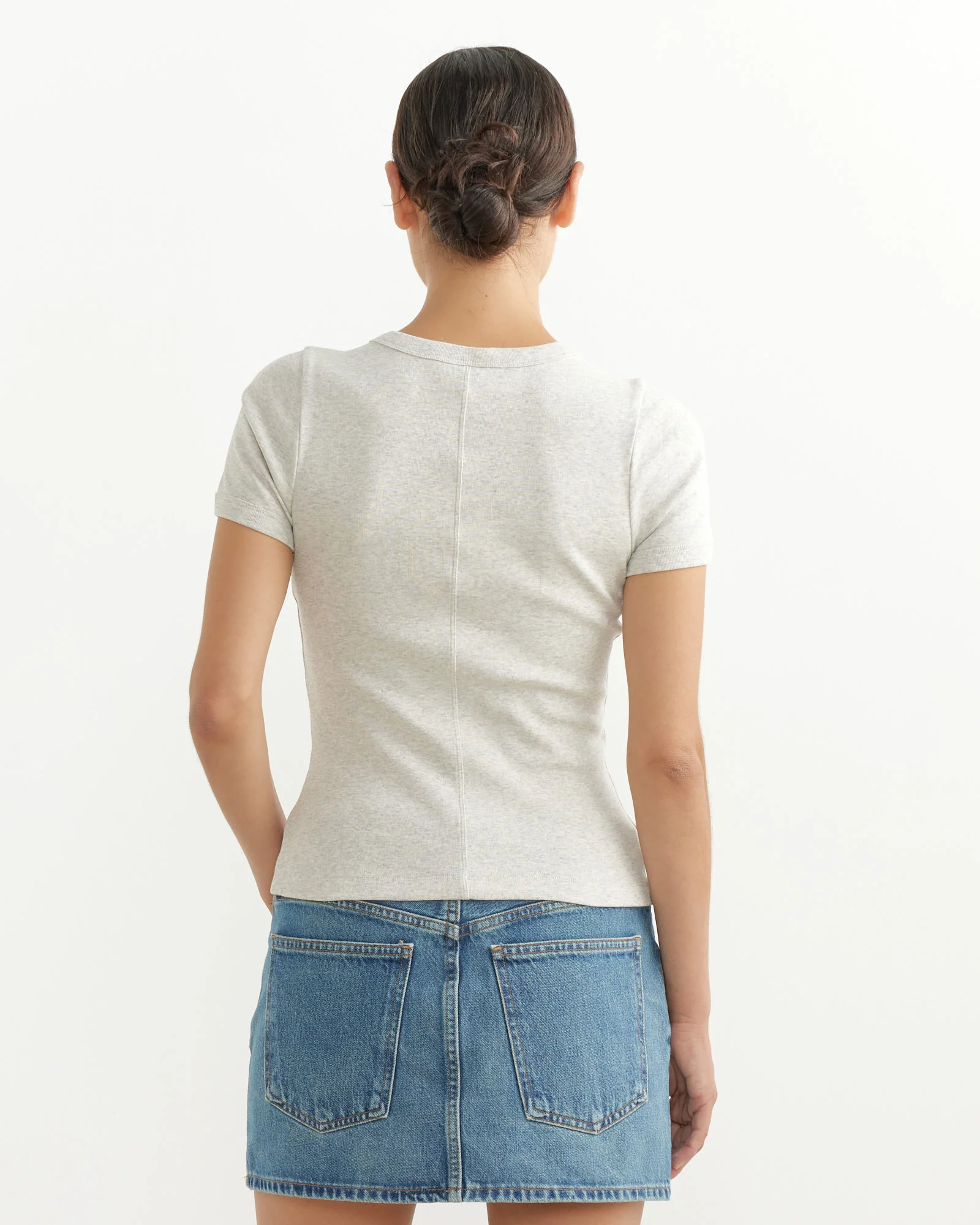 Car Tee in Heather Grey - Image 4