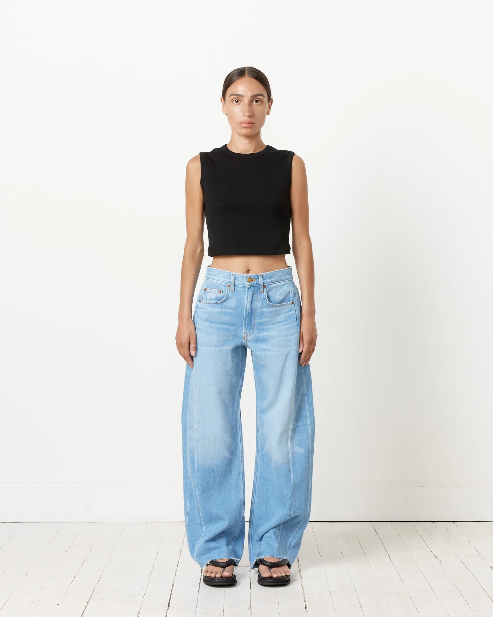 Esme Crop Tank in Black - Image 4