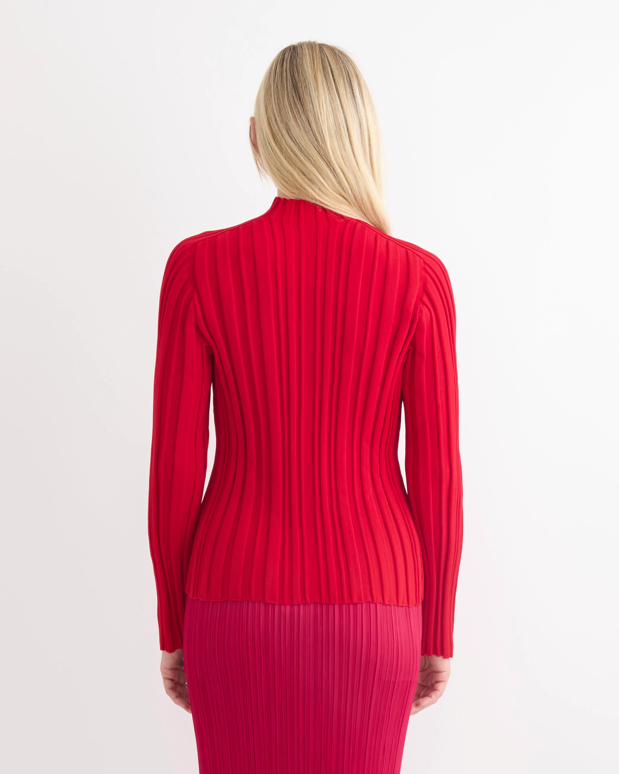 Rib Knit in Red - Image 3