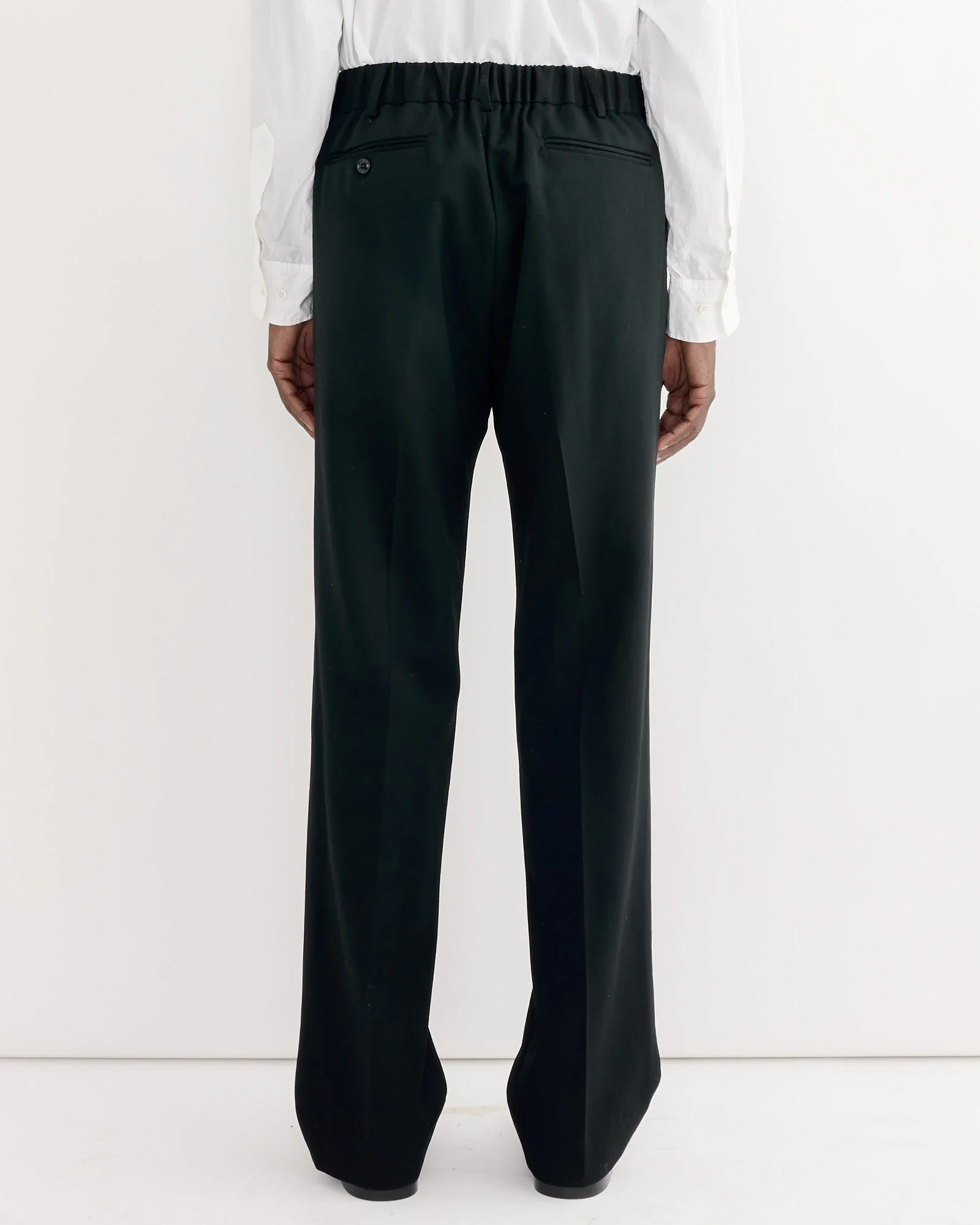 West Coast Pant in Wool Gabardine Black - Image 3
